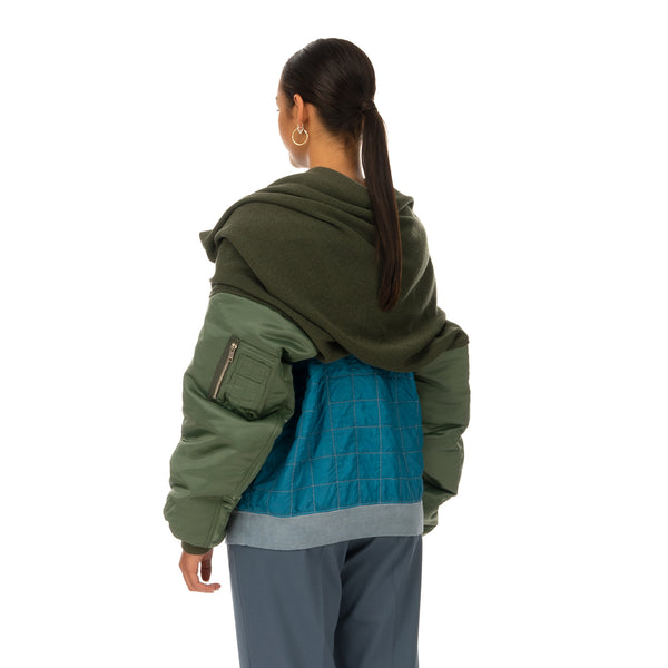 AMBUSH | Mix MA-1 Sleeve Scarf Khaki - Concrete
