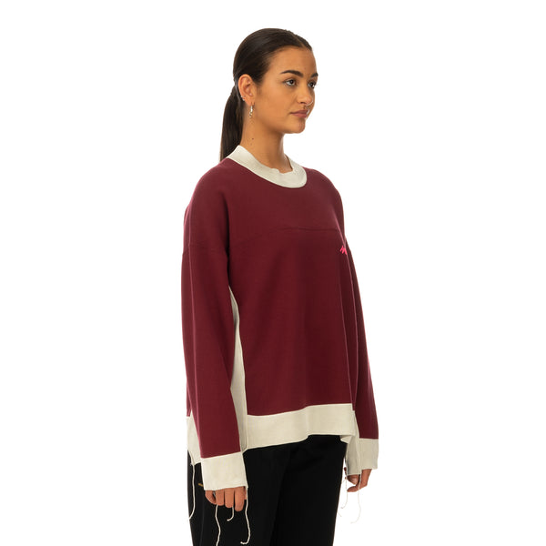 AMBUSH | Panel Sweatshirt Wine / Light Beige - Concrete