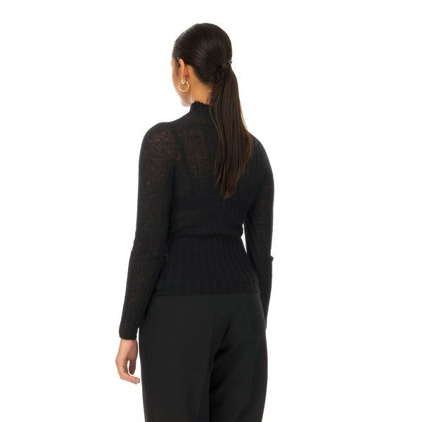 AMBUSH | W High Neck Knit Top Black - Concrete