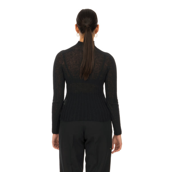AMBUSH | W High Neck Knit Top Black - Concrete