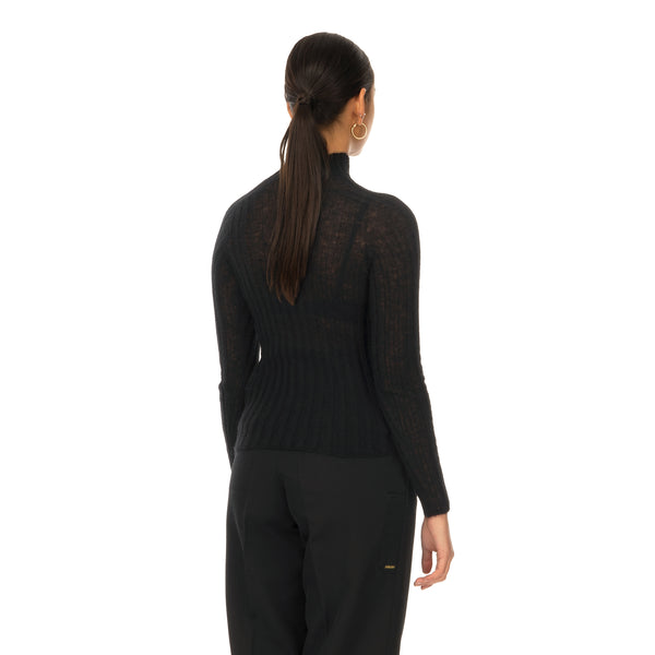 AMBUSH | W High Neck Knit Top Black - Concrete