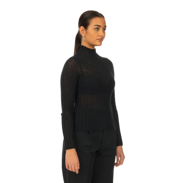 AMBUSH | W High Neck Knit Top Black - Concrete