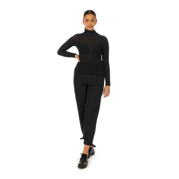 AMBUSH | W High Neck Knit Top Black - Concrete