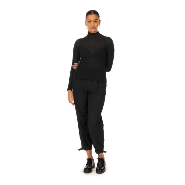 AMBUSH | W High Neck Knit Top Black - Concrete