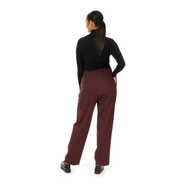 AMBUSH | W High Waist Relaxed Trousers Wine - Concrete