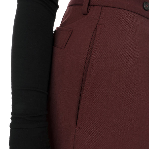AMBUSH | W High Waist Relaxed Trousers Wine - Concrete