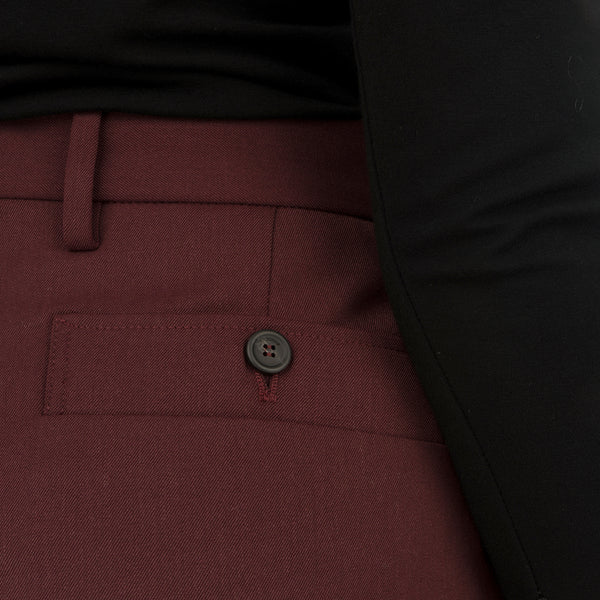 AMBUSH | W High Waist Relaxed Trousers Wine - Concrete