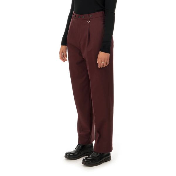AMBUSH | W High Waist Relaxed Trousers Wine - Concrete