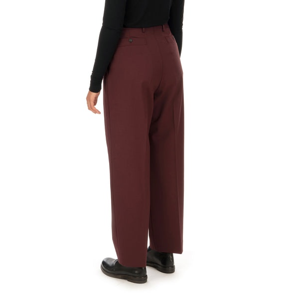 AMBUSH | W High Waist Relaxed Trousers Wine - Concrete
