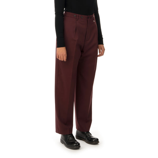 AMBUSH | W High Waist Relaxed Trousers Wine - Concrete