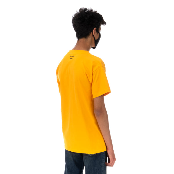 Akomplice | Love Over Fear Embroidered T-Shirt Gold - Concrete