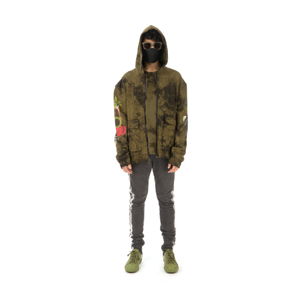 ALCHEMIST | Amazonia Utility Zip-Up Hoodie Kalamata Stone Wash - Concrete