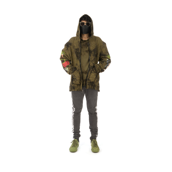 ALCHEMIST | Amazonia Utility Zip-Up Hoodie Kalamata Stone Wash - Concrete