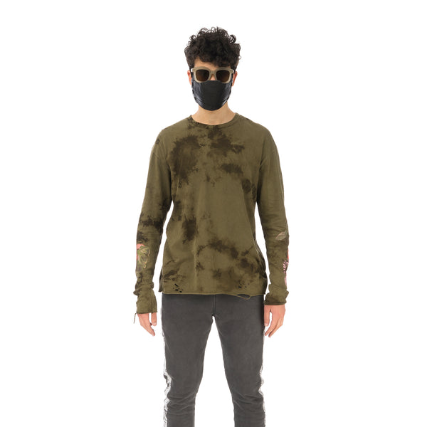 ALCHEMIST | Amazonia L/S T-Shirt Kalamata Stone Wash - Concrete