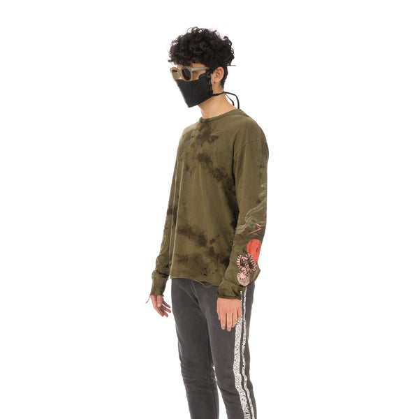 ALCHEMIST | Amazonia L/S T-Shirt Kalamata Stone Wash - Concrete