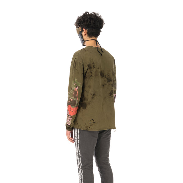 ALCHEMIST | Amazonia L/S T-Shirt Kalamata Stone Wash - Concrete