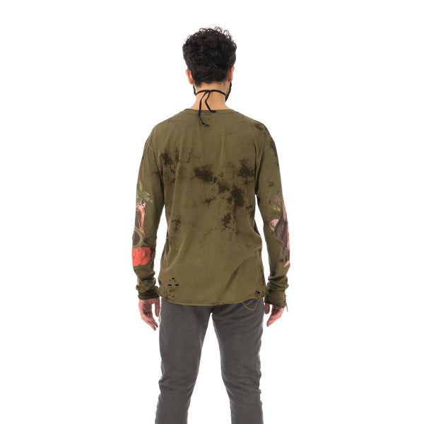 ALCHEMIST | Amazonia L/S T-Shirt Kalamata Stone Wash - Concrete