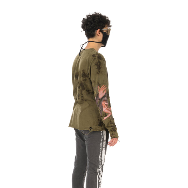 ALCHEMIST | Amazonia L/S T-Shirt Kalamata Stone Wash - Concrete