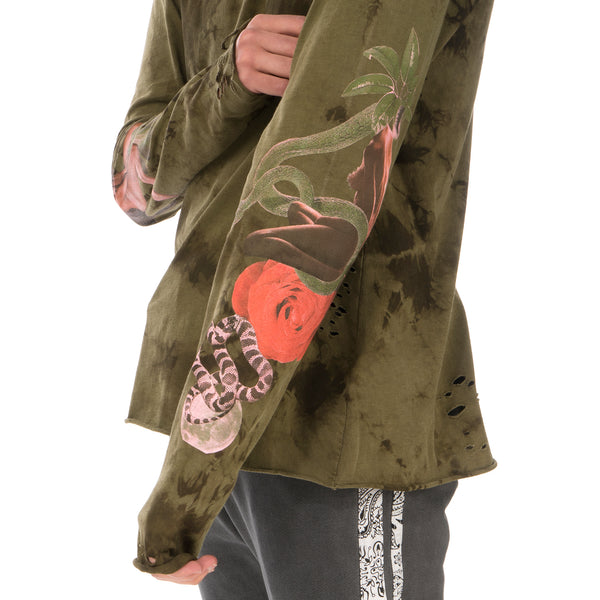 ALCHEMIST | Amazonia L/S T-Shirt Kalamata Stone Wash - Concrete