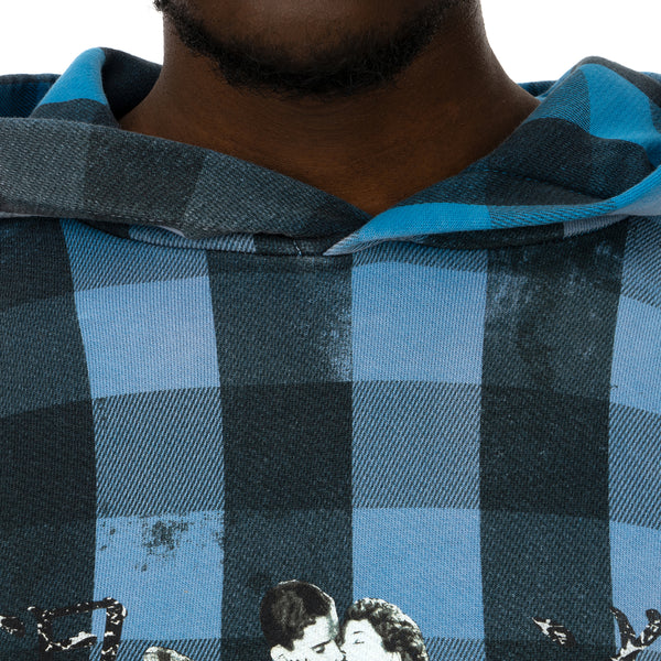 ALCHEMIST | Babylon Burning Hoodie Blue / Black Check - Concrete