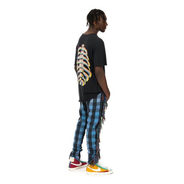 ALCHEMIST | I Wanna Be Sadated Joggers Blue / Black Check - Concrete