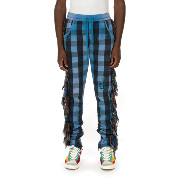 ALCHEMIST | I Wanna Be Sadated Joggers Blue / Black Check - Concrete