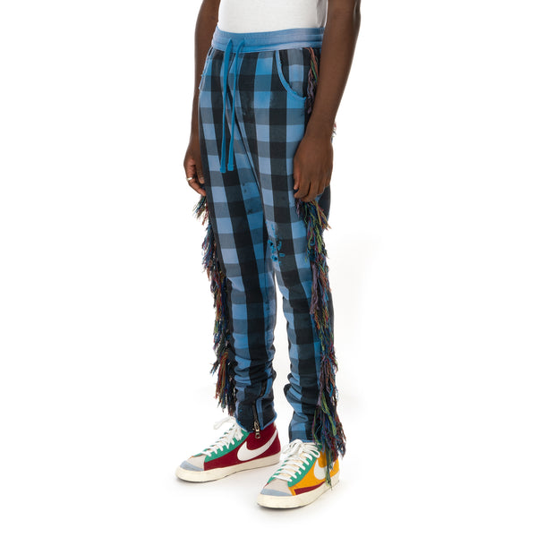ALCHEMIST | I Wanna Be Sadated Joggers Blue / Black Check - Concrete