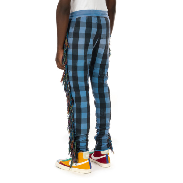 ALCHEMIST | I Wanna Be Sadated Joggers Blue / Black Check - Concrete
