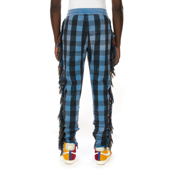 ALCHEMIST | I Wanna Be Sadated Joggers Blue / Black Check - Concrete