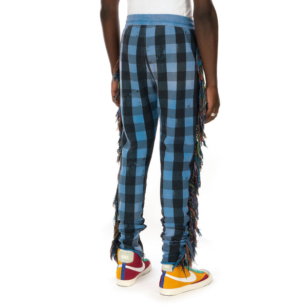 ALCHEMIST | I Wanna Be Sadated Joggers Blue / Black Check - Concrete