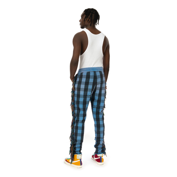ALCHEMIST | I Wanna Be Sadated Joggers Blue / Black Check - Concrete