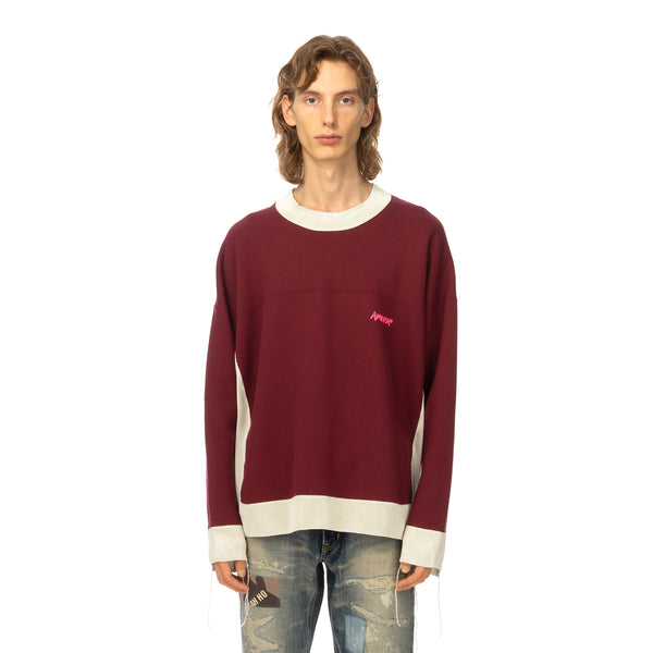 AMBUSH | Panel Sweatshirt Wine / Light Beige - Concrete