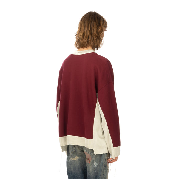 AMBUSH | Panel Sweatshirt Wine / Light Beige - Concrete