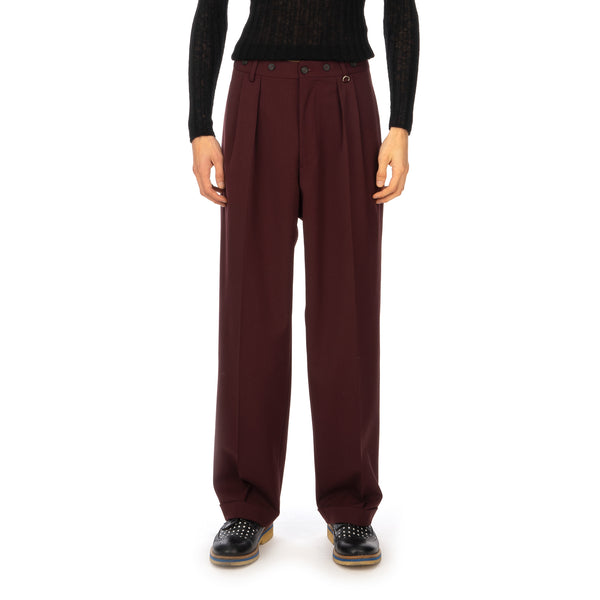 AMBUSH | High Waist Relaxed Trousers Wine - Concrete