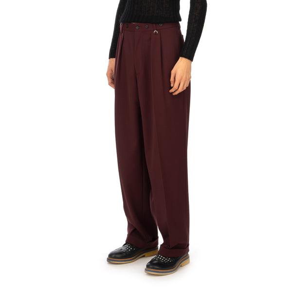 AMBUSH | High Waist Relaxed Trousers Wine - Concrete