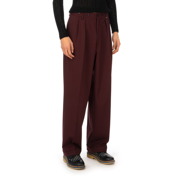 AMBUSH | High Waist Relaxed Trousers Wine - Concrete