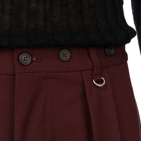 AMBUSH | High Waist Relaxed Trousers Wine - Concrete