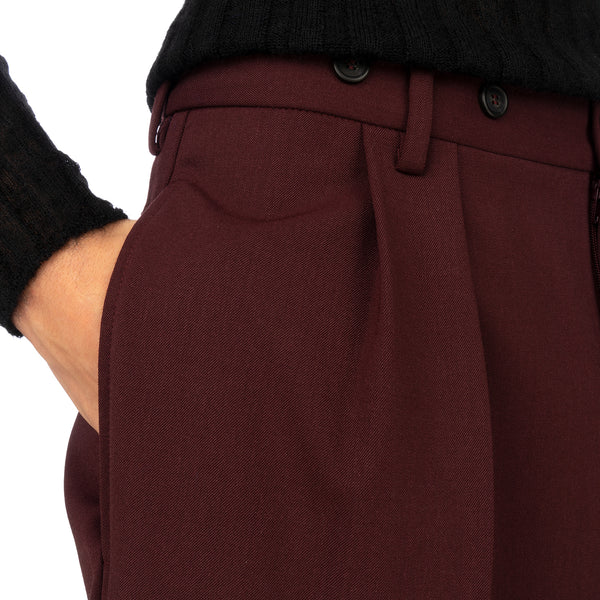 AMBUSH | High Waist Relaxed Trousers Wine - Concrete