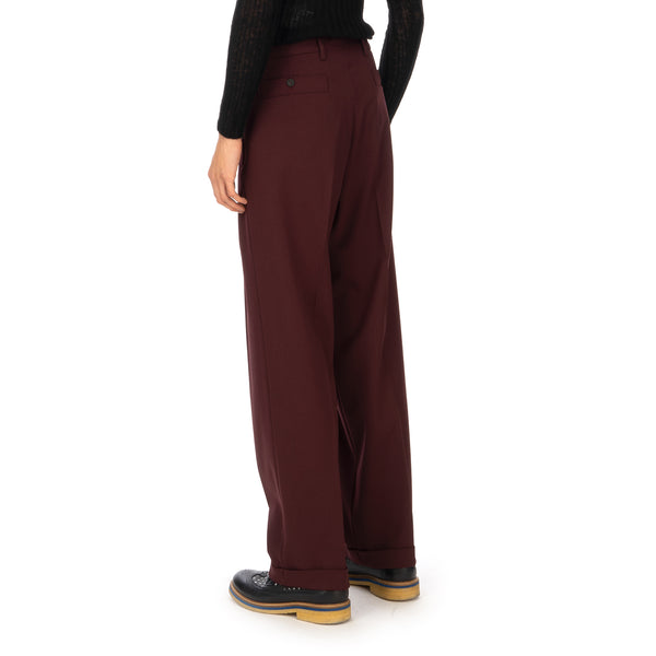 AMBUSH | High Waist Relaxed Trousers Wine - Concrete