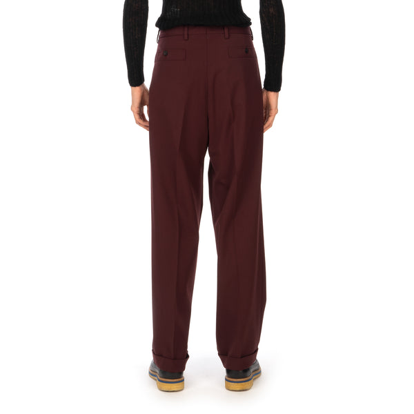 AMBUSH | High Waist Relaxed Trousers Wine - Concrete