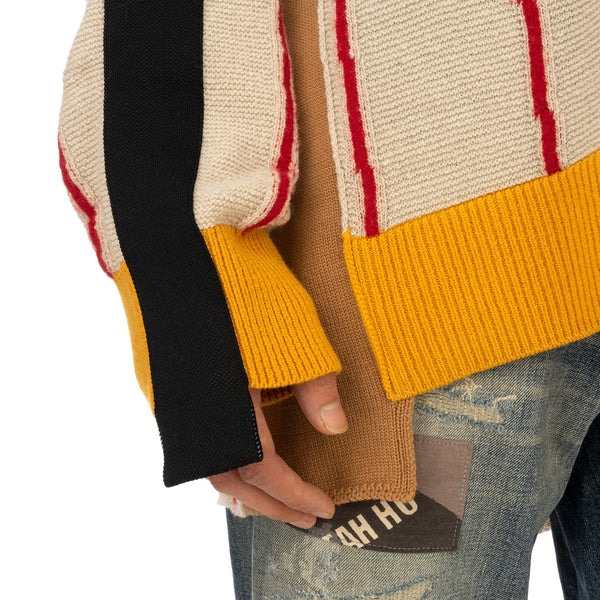 AMBUSH | Folding Crewneck Knit 2 Beige / Multi - Concrete