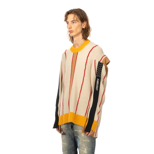 AMBUSH | Folding Crewneck Knit 2 Beige / Multi - Concrete