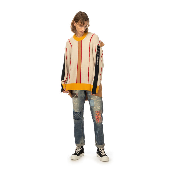 AMBUSH | Folding Crewneck Knit 2 Beige / Multi - Concrete