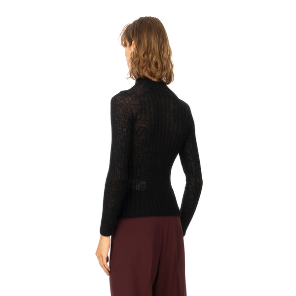 AMBUSH | W High Neck Knit Top Black - Concrete