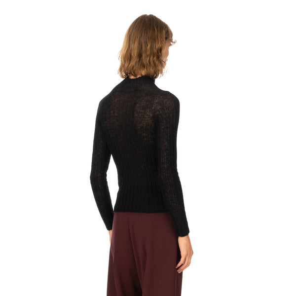 AMBUSH | W High Neck Knit Top Black - Concrete