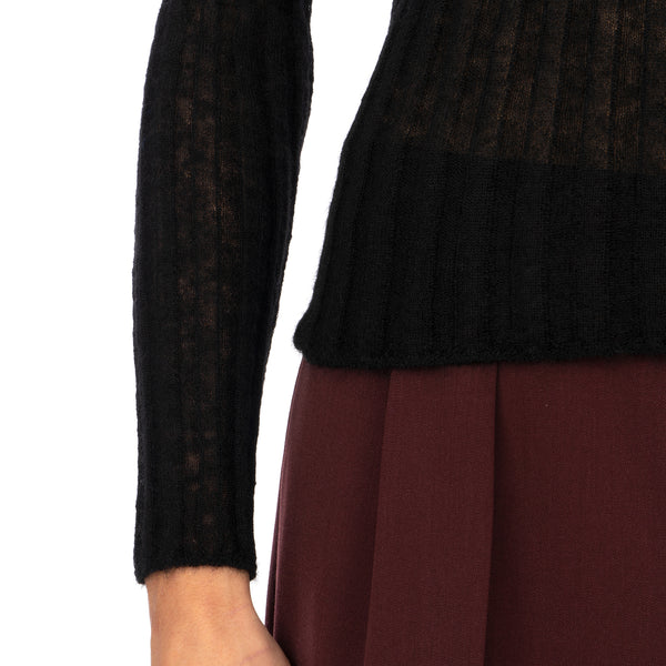 AMBUSH | W High Neck Knit Top Black - Concrete