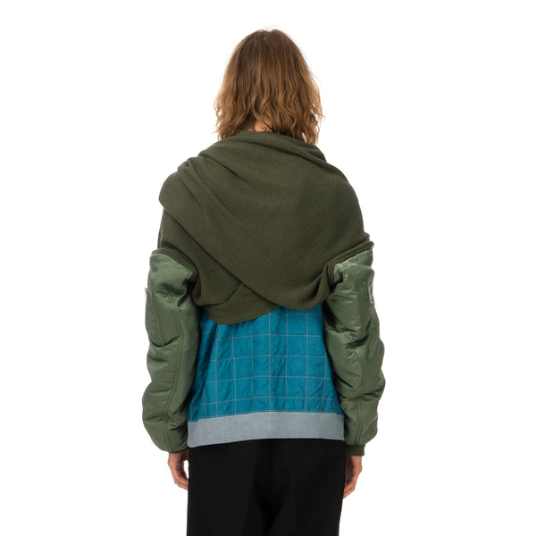 AMBUSH | Mix MA-1 Sleeve Scarf Khaki - Concrete