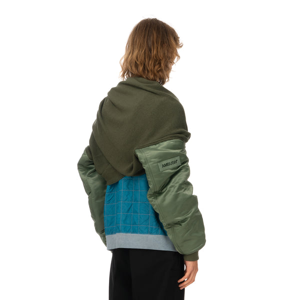 AMBUSH | Mix MA-1 Sleeve Scarf Khaki - Concrete