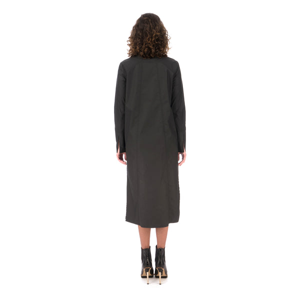Andrea Ya'aqov | W Waxed Long Shirt Black - Concrete