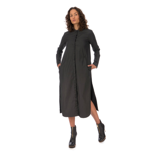 Andrea Ya'aqov | W Waxed Long Shirt Black - Concrete